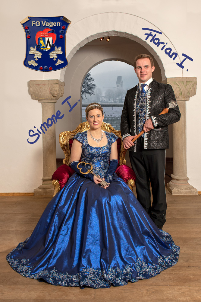 Das Prinzenpaar 2023 - Prinzessin Simone I. & Prinz Florian I.